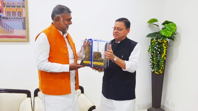 CM Dhami met Union Minister Prahlad Patel