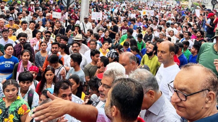 Environmentalists took to the streets