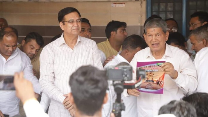 Harish Rawat staged a sit-in protest at the police station