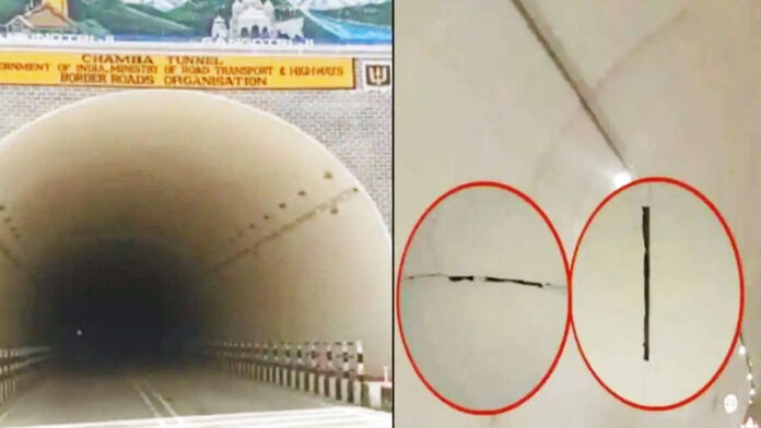 Cracks appeared in houses due to tunnel construction