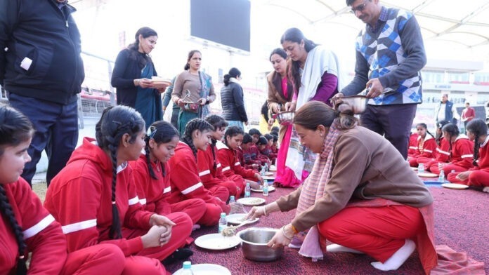 Rekha Arya celebrated Makar Sankranti with children